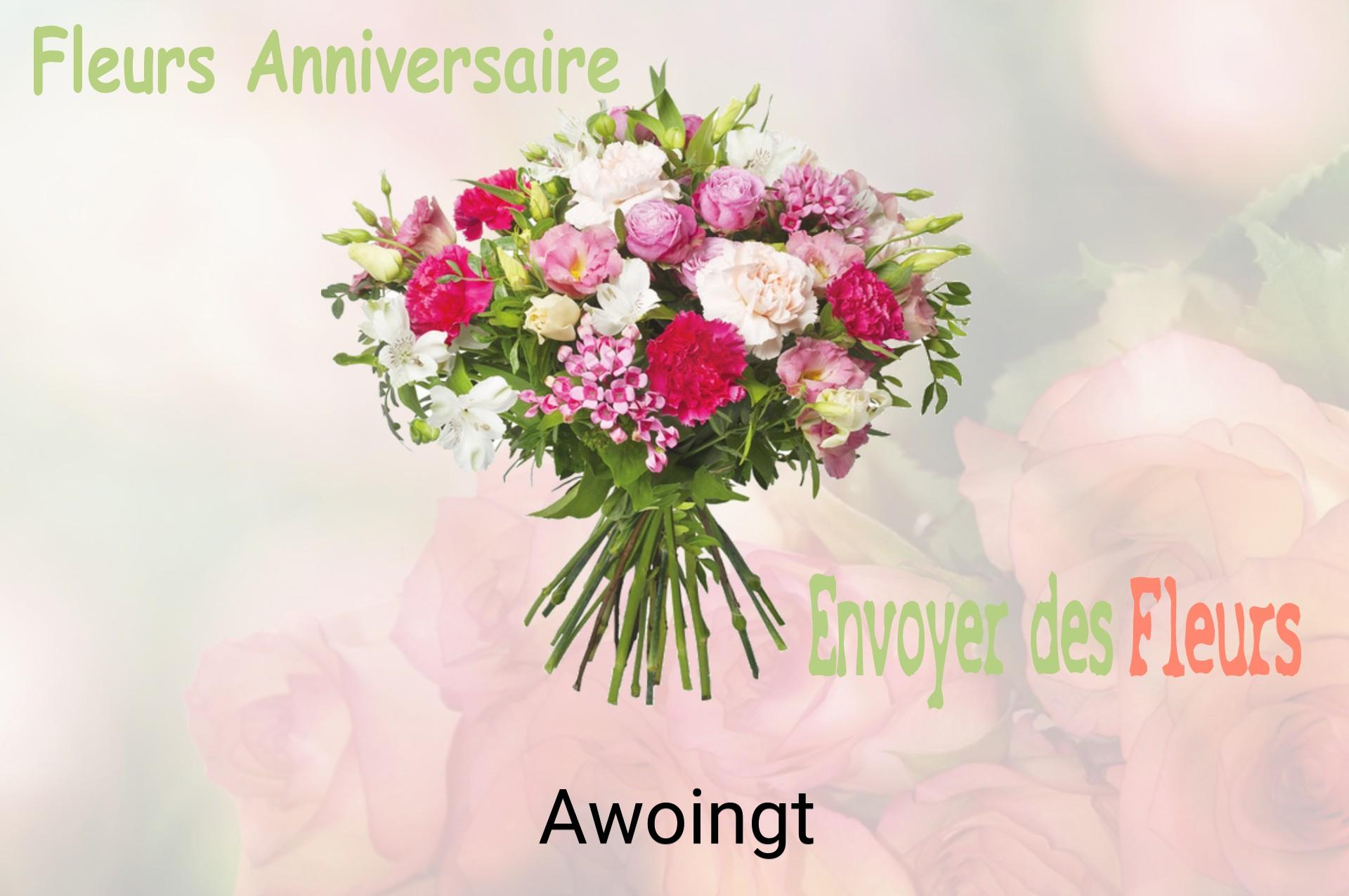 Bouquet de fleurs d’anniversaire livré à Awoingt