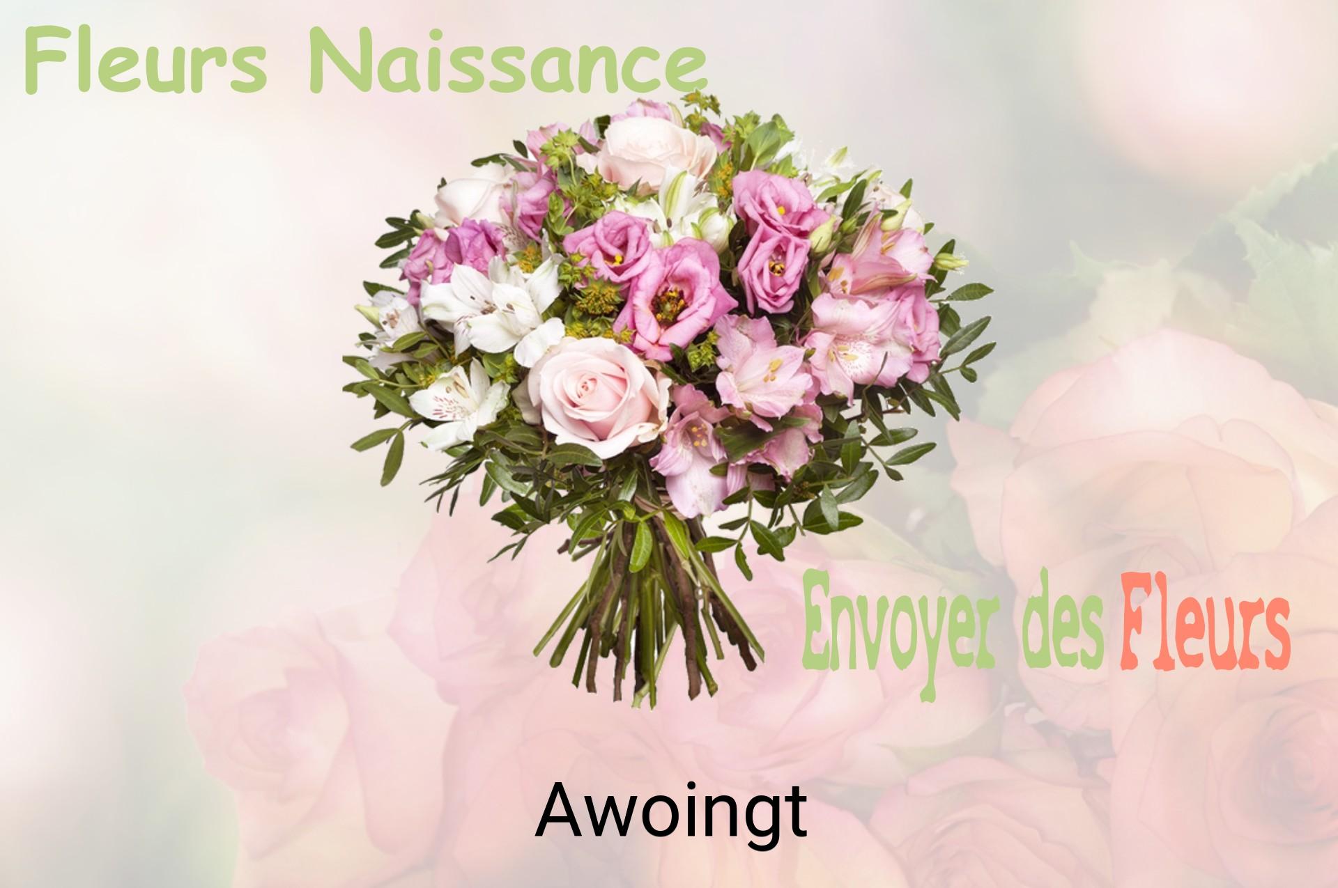Bouquet de fleurs de naissance livré à Awoingt
